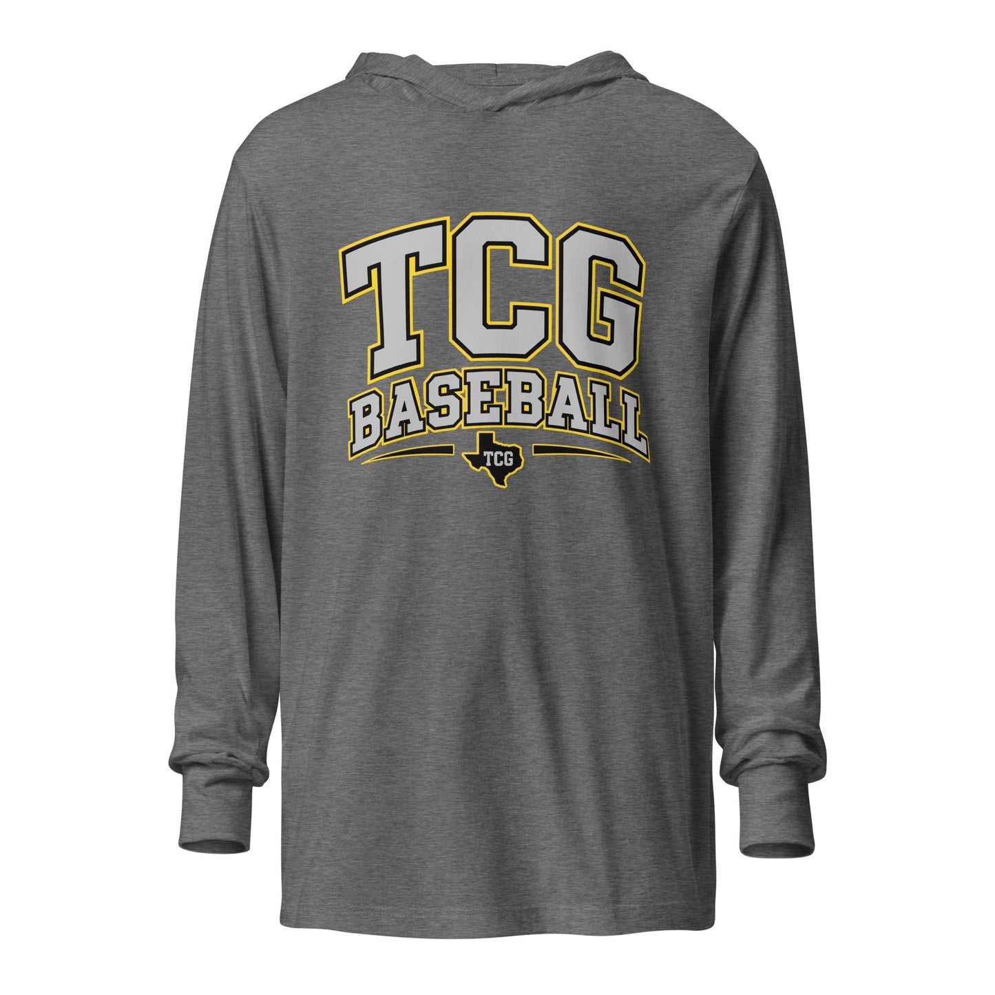 Performance | Hooded Long Sleeve T Shirt | Tri-County Ghosts | TCG Crest Logo