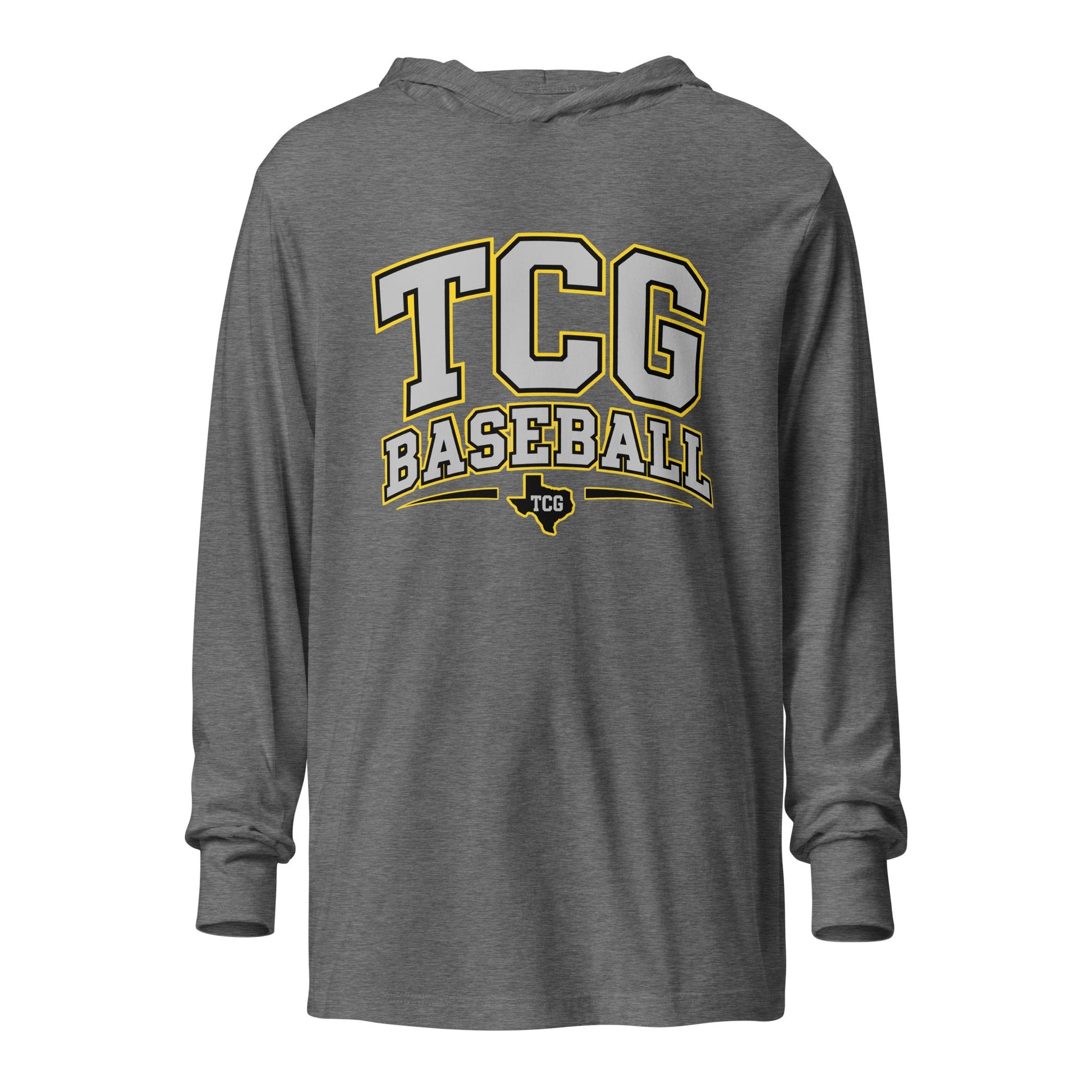 Performance | Hooded Long Sleeve T Shirt | Tri-County Ghosts | TCG Crest Logo