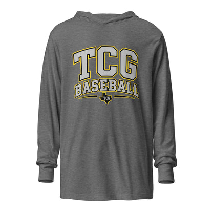 Performance | Hooded Long Sleeve T Shirt | Tri-County Ghosts | TCG Crest Logo