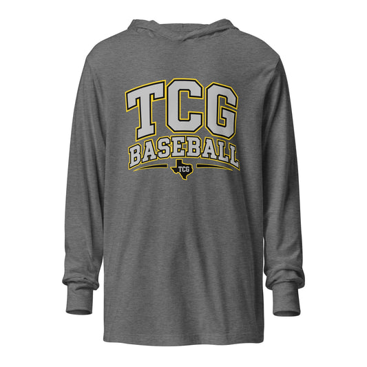 Performance | Hooded Long Sleeve T Shirt | Tri-County Ghosts | TCG Crest Logo
