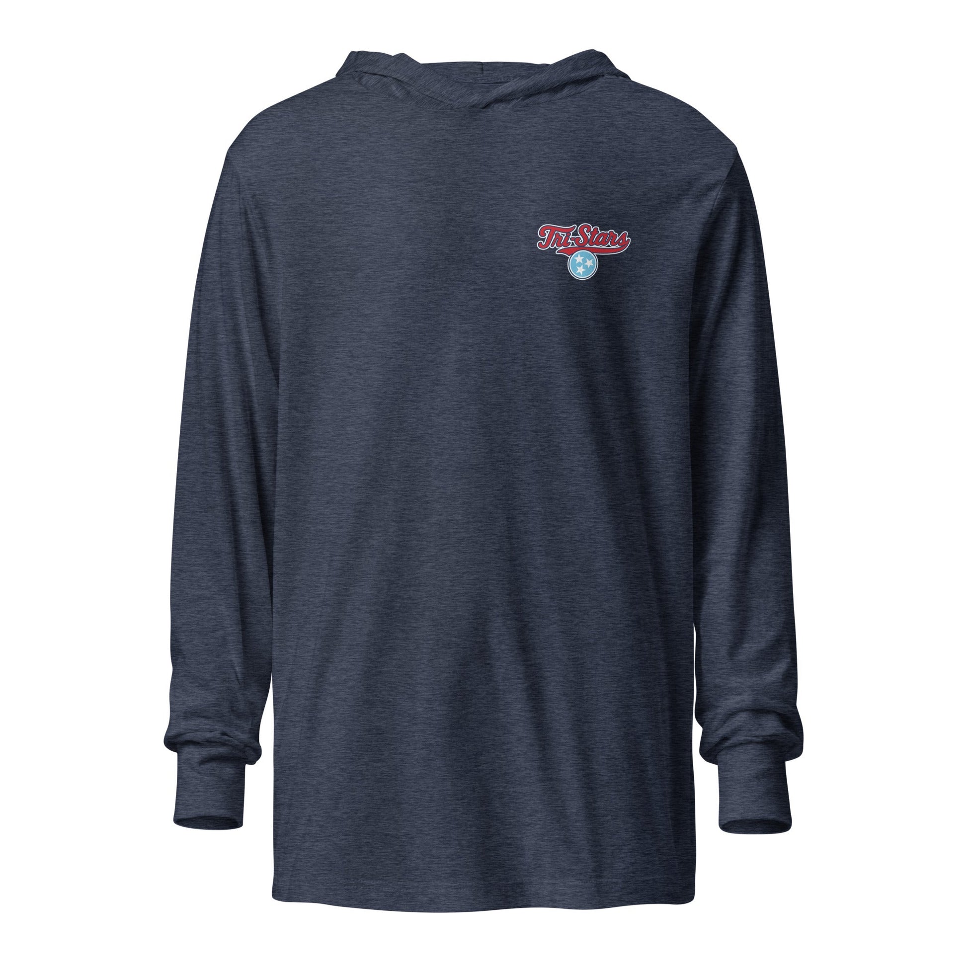 Performance | Hooded Long Sleeve T Shirt | Tri - Stars | 3 Stars Light Logo