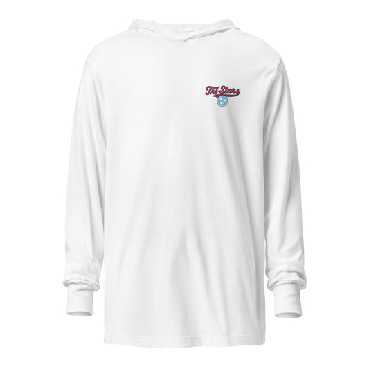 Performance | Hooded Long Sleeve T Shirt | Tri - Stars | 3 Stars Light Logo