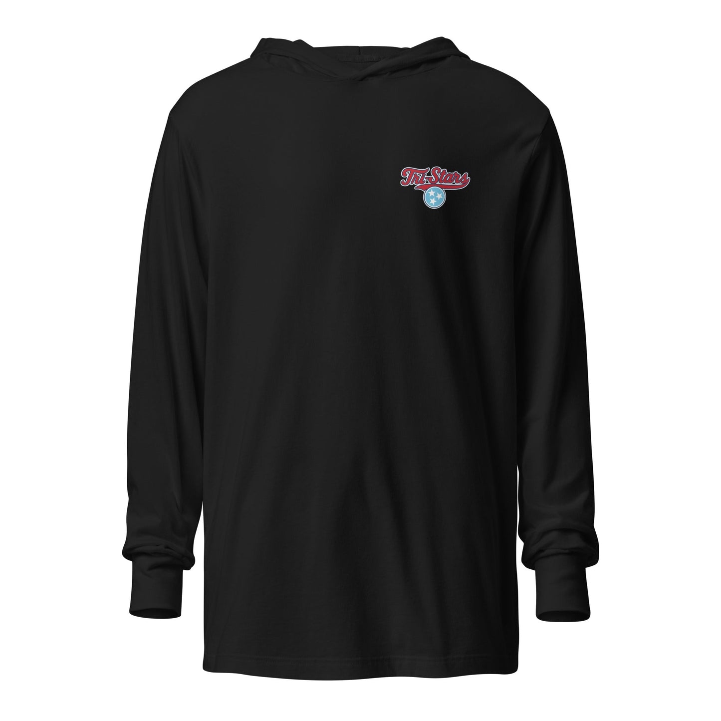 Performance | Hooded Long Sleeve T Shirt | Tri - Stars | 3 Stars Light Logo