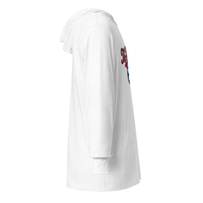 Performance | Hooded Long Sleeve T Shirt | Tri - Stars | 3 Stars Logo