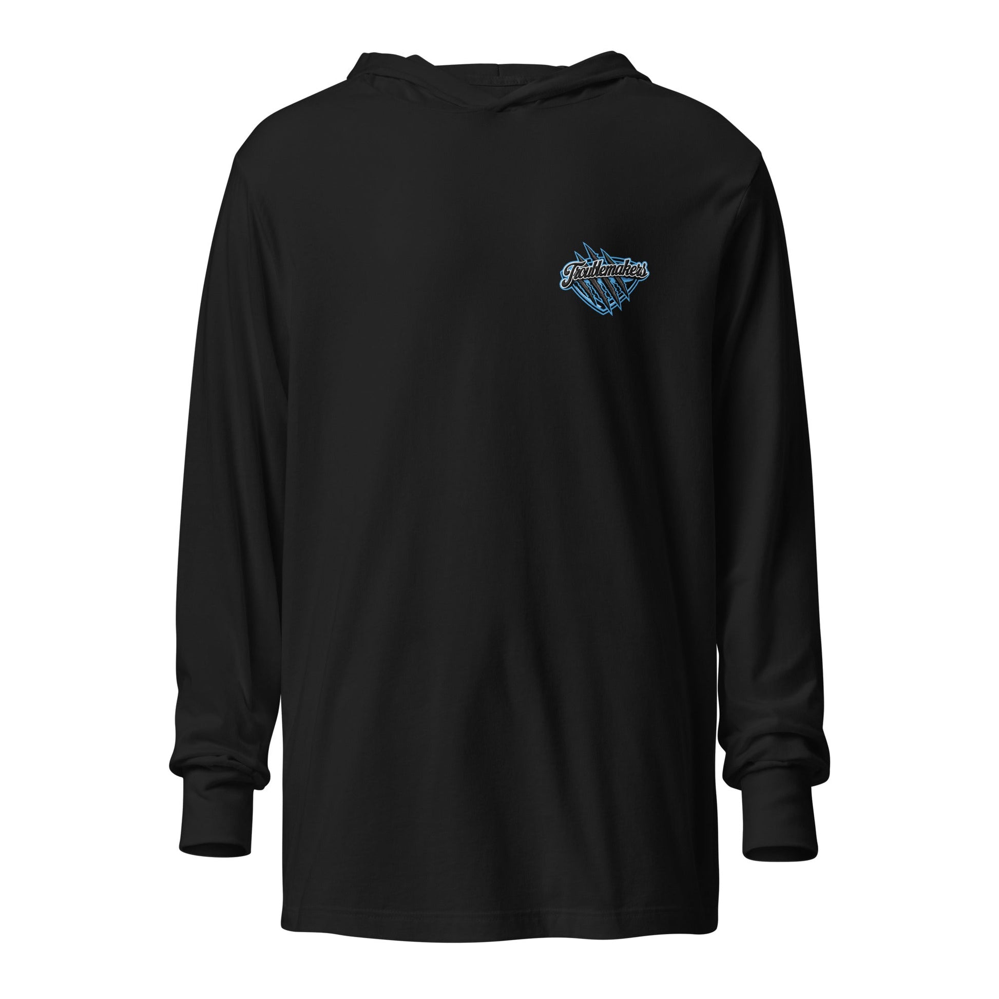 Performance | Hooded Long Sleeve T Shirt | Triad Troublemakers | Crest Logo