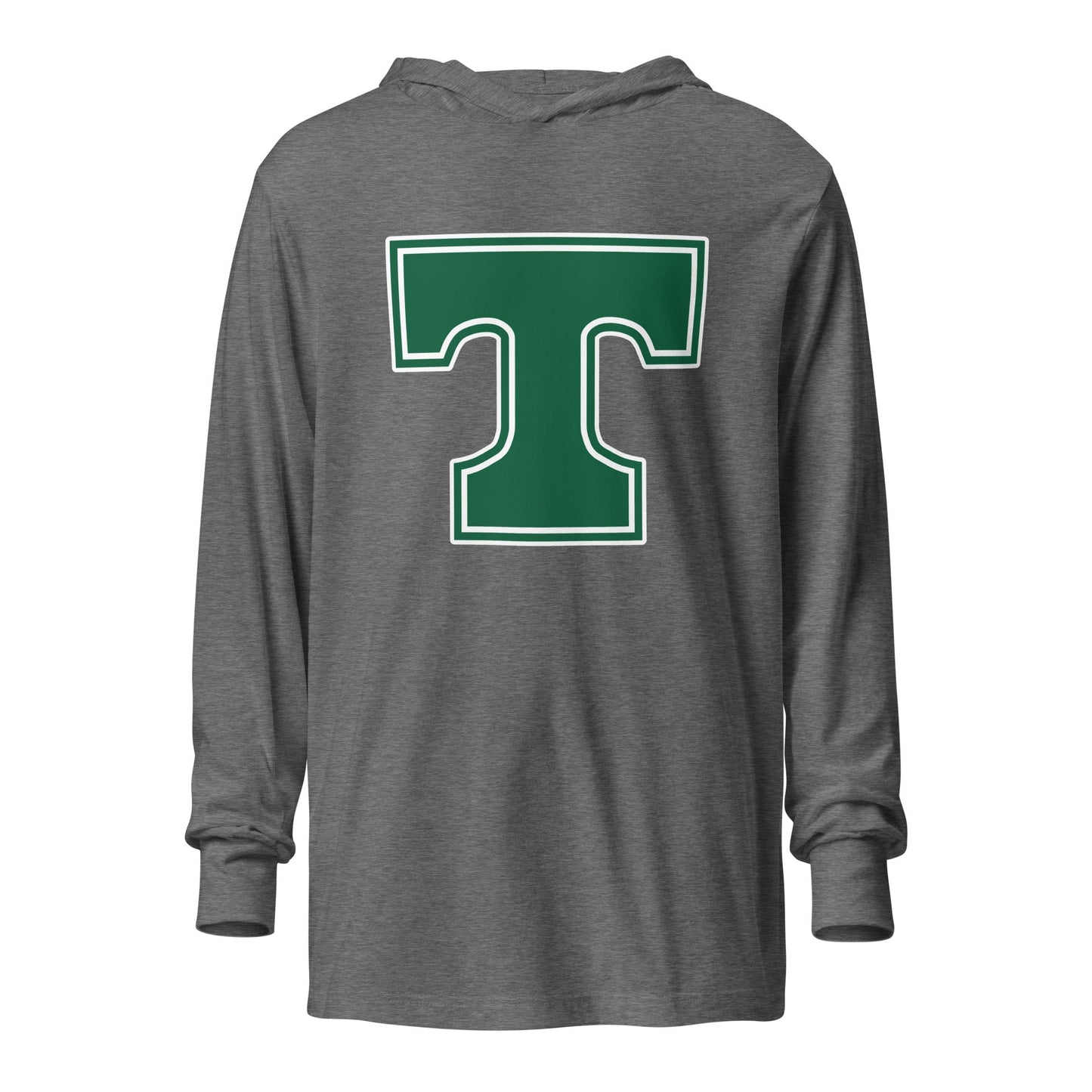 Performance | Hooded Long Sleeve T Shirt | Trinity Highschool | T Logo