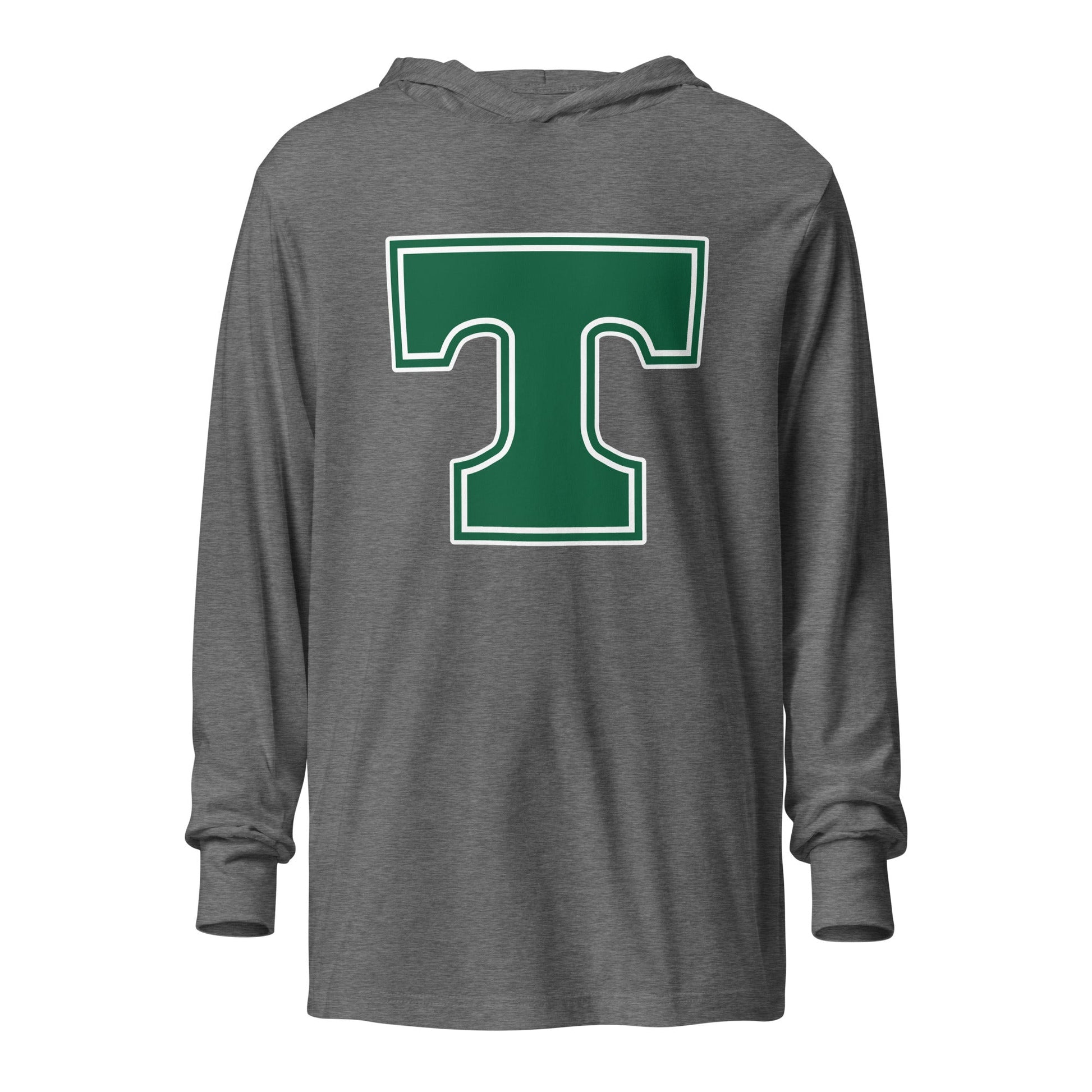Performance | Hooded Long Sleeve T Shirt | Trinity Highschool | T Logo