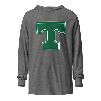 Performance | Hooded Long Sleeve T Shirt | Trinity Highschool | T Logo