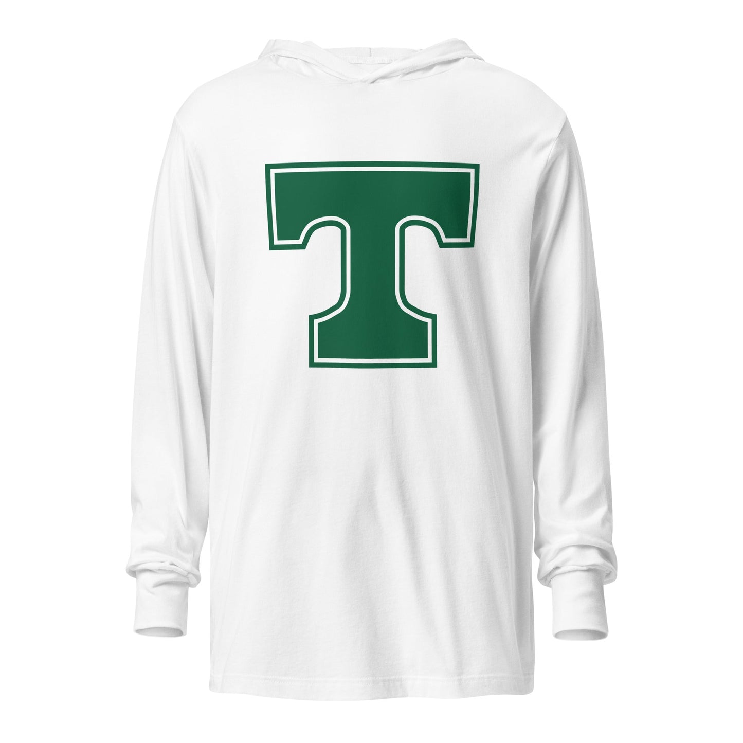 Performance | Hooded Long Sleeve T Shirt | Trinity Highschool | T Logo