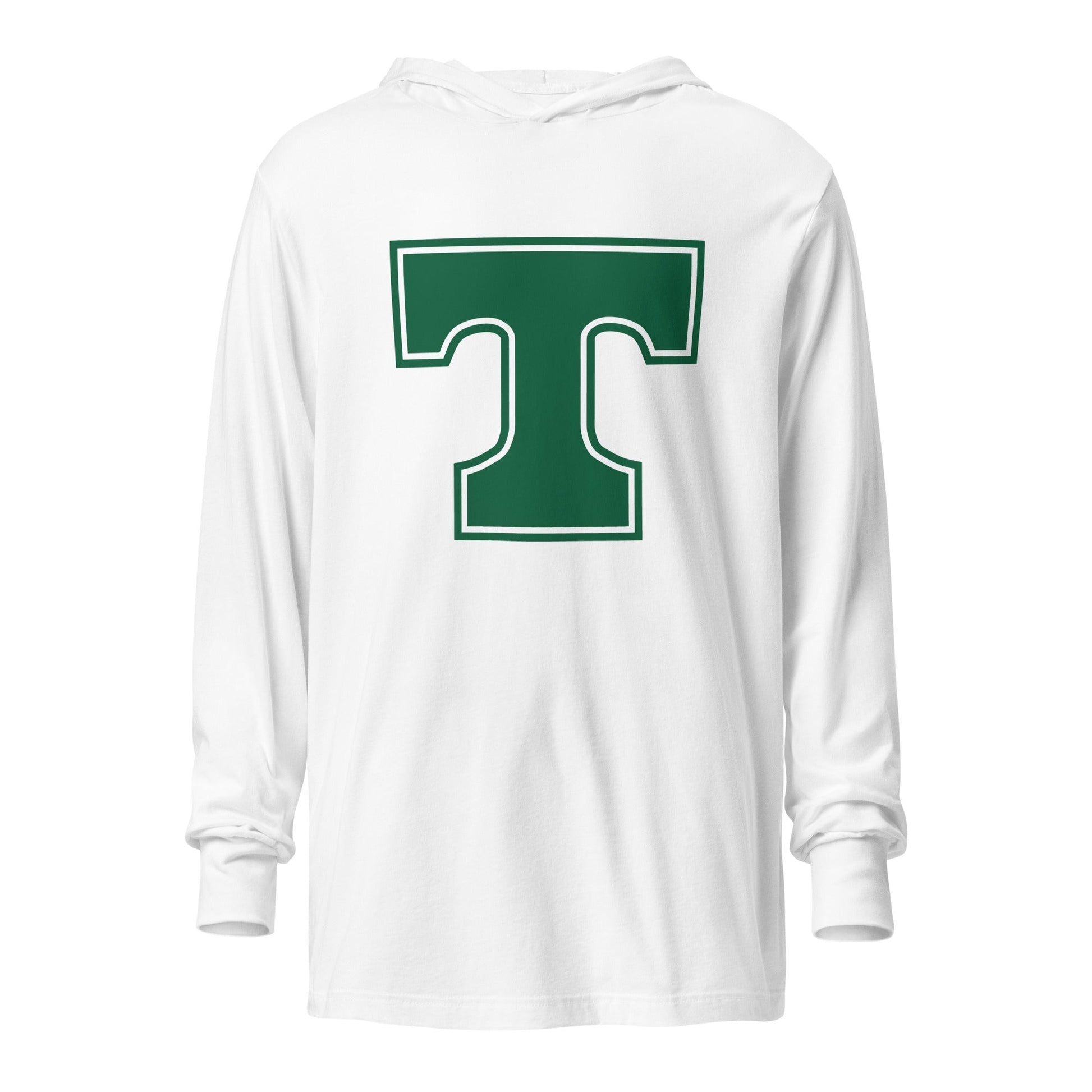 Performance | Hooded Long Sleeve T Shirt | Trinity Highschool | T Logo