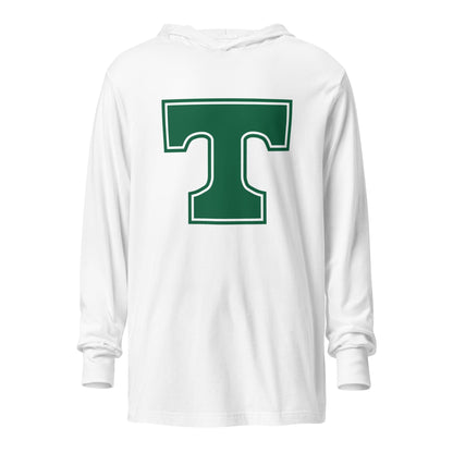 Performance | Hooded Long Sleeve T Shirt | Trinity Highschool | T Logo