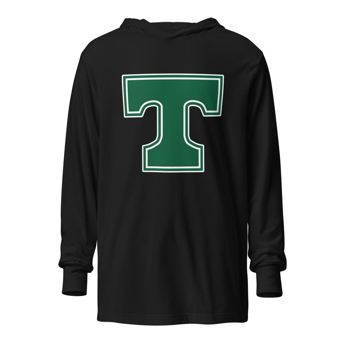 Performance | Hooded Long Sleeve T Shirt | Trinity Highschool | T Logo