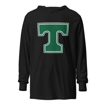 Performance | Hooded Long Sleeve T Shirt | Trinity Highschool | T Logo
