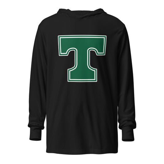 Performance | Hooded Long Sleeve T Shirt | Trinity Highschool | T Logo