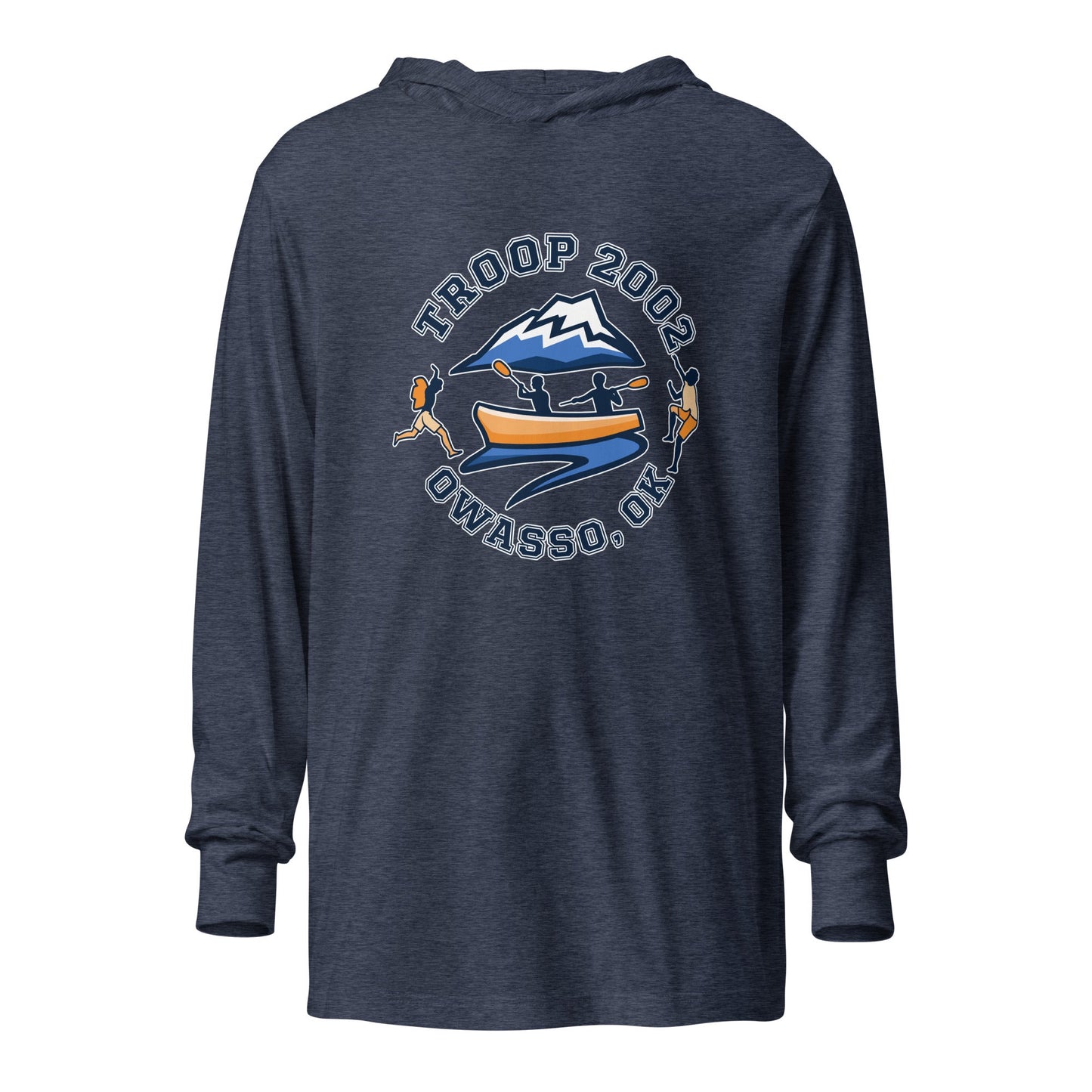 Performance | Hooded Long Sleeve T Shirt | Troop 2002 | Trailblazer Crest Logo
