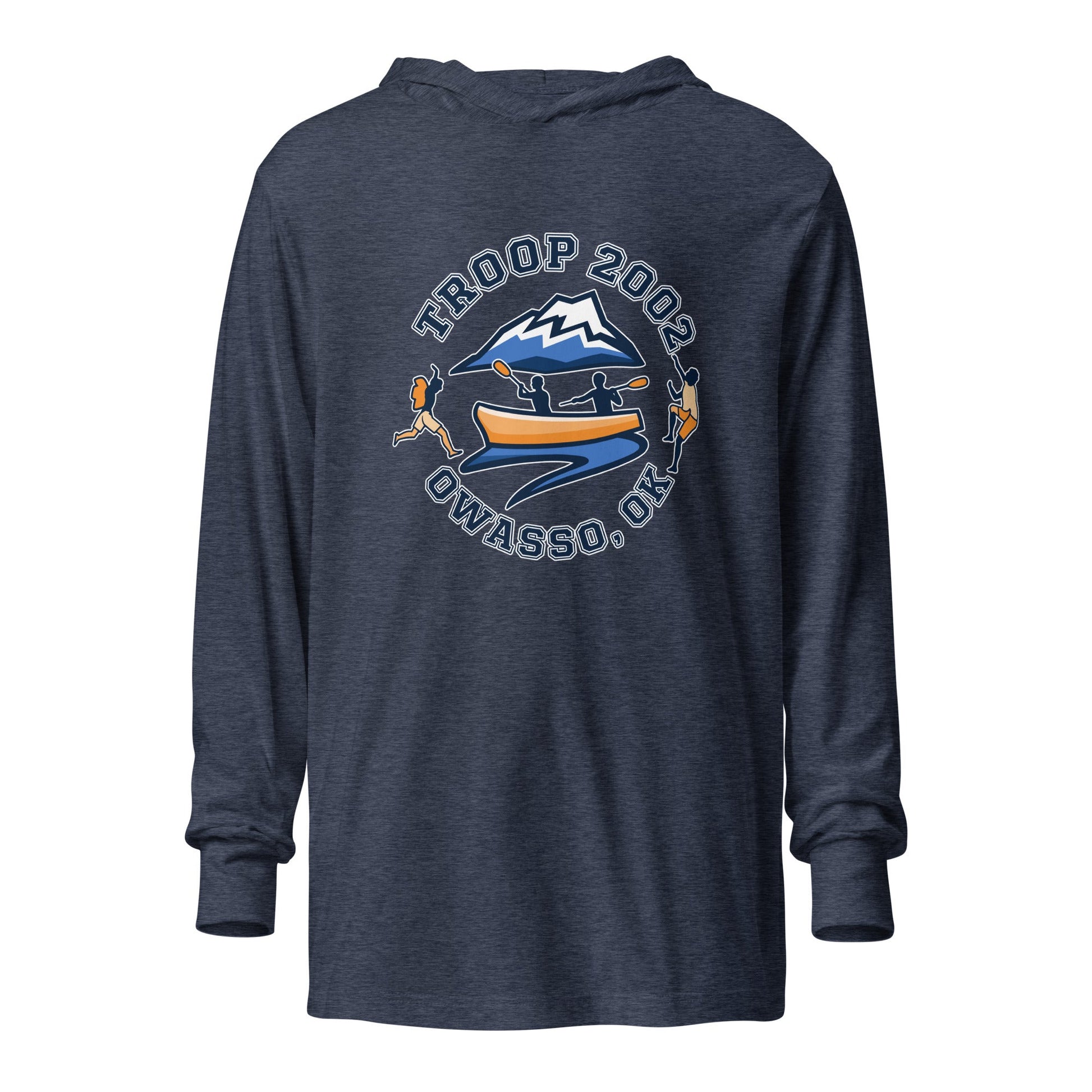 Performance | Hooded Long Sleeve T Shirt | Troop 2002 | Trailblazer Crest Logo