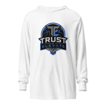 Performance | Hooded Long Sleeve T Shirt | Trust & Elevate | Vanguard Elite Logo