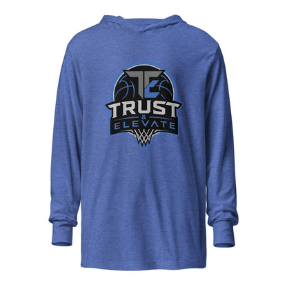 Performance | Hooded Long Sleeve T Shirt | Trust & Elevate | Vanguard Elite Logo