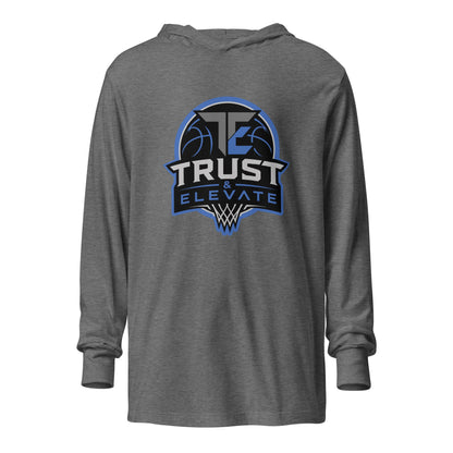 Performance | Hooded Long Sleeve T Shirt | Trust & Elevate | Vanguard Elite Logo
