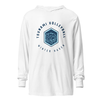 Performance | Hooded Long Sleeve T Shirt | Tsunami Volleyball Club | Crest Logo