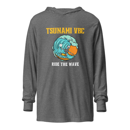 Performance | Hooded Long Sleeve T Shirt | Tsunami Volleyball Club | Surf Wave VBC Logo