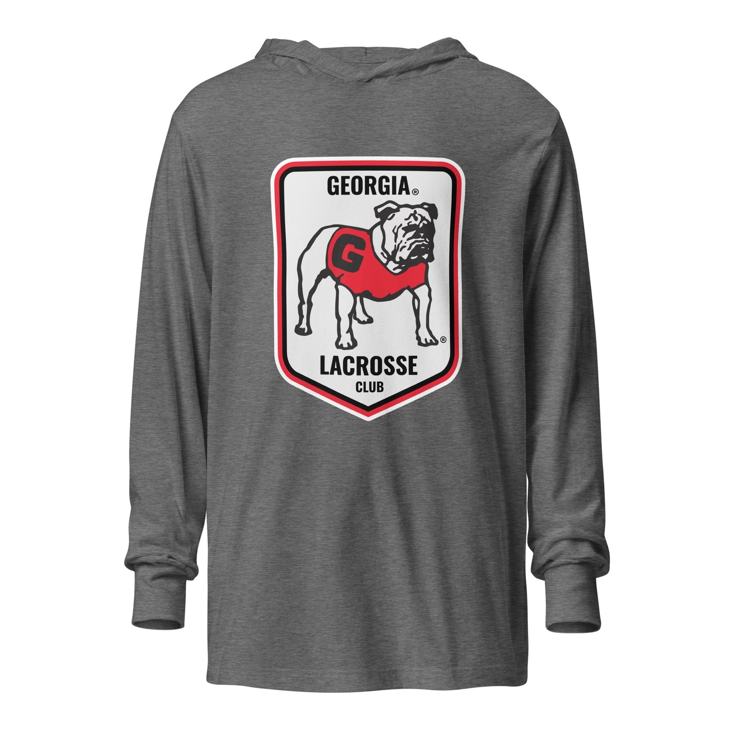 Performance | Hooded Long Sleeve T Shirt | UGA Club Lacrosse | Shield Logo
