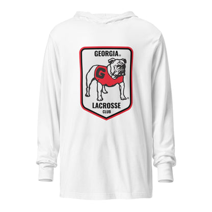 Performance | Hooded Long Sleeve T Shirt | UGA Club Lacrosse | Shield Logo