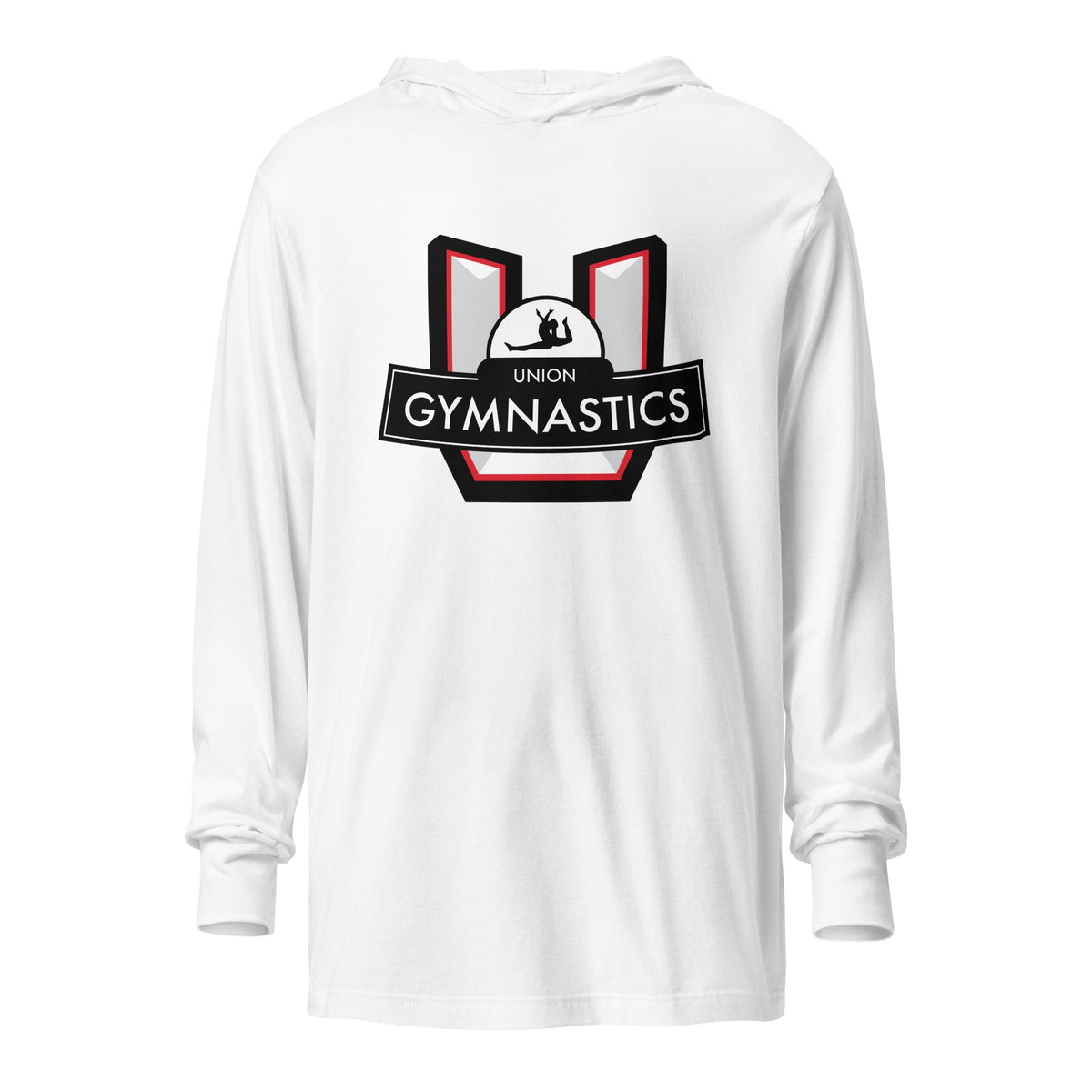 Performance | Hooded Long Sleeve T Shirt | Union Gymnastics | Crest Logo