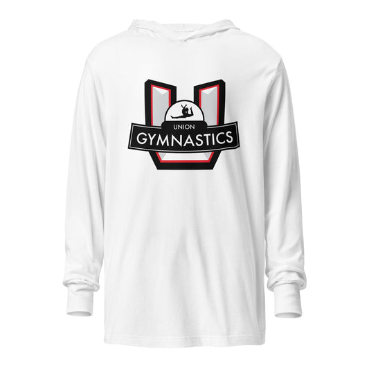Performance | Hooded Long Sleeve T Shirt | Union Gymnastics | Crest Logo
