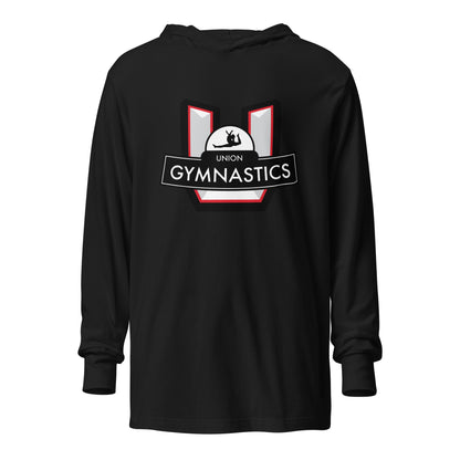 Performance | Hooded Long Sleeve T Shirt | Union Gymnastics | Crest Logo