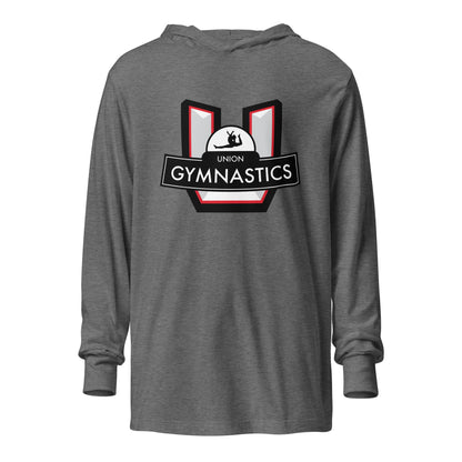 Performance | Hooded Long Sleeve T Shirt | Union Gymnastics | Crest Logo