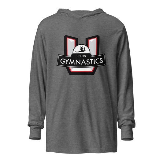 Performance | Hooded Long Sleeve T Shirt | Union Gymnastics | Crest Logo