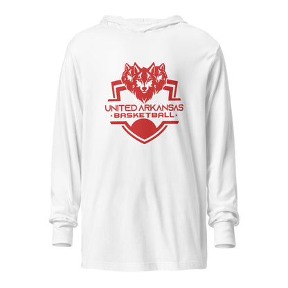 Performance | Hooded Long Sleeve T Shirt | United Arkansas Basketball | Alt Logo