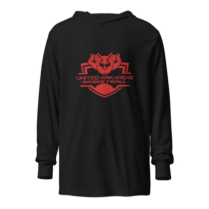 Performance | Hooded Long Sleeve T Shirt | United Arkansas Basketball | Alt Logo