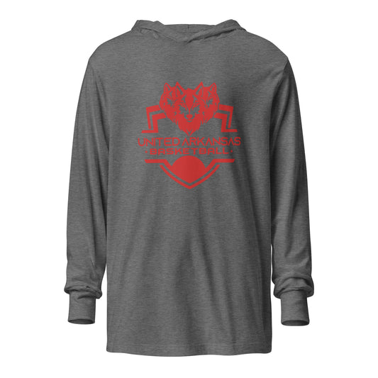 Performance | Hooded Long Sleeve T Shirt | United Arkansas Basketball | Alt Logo