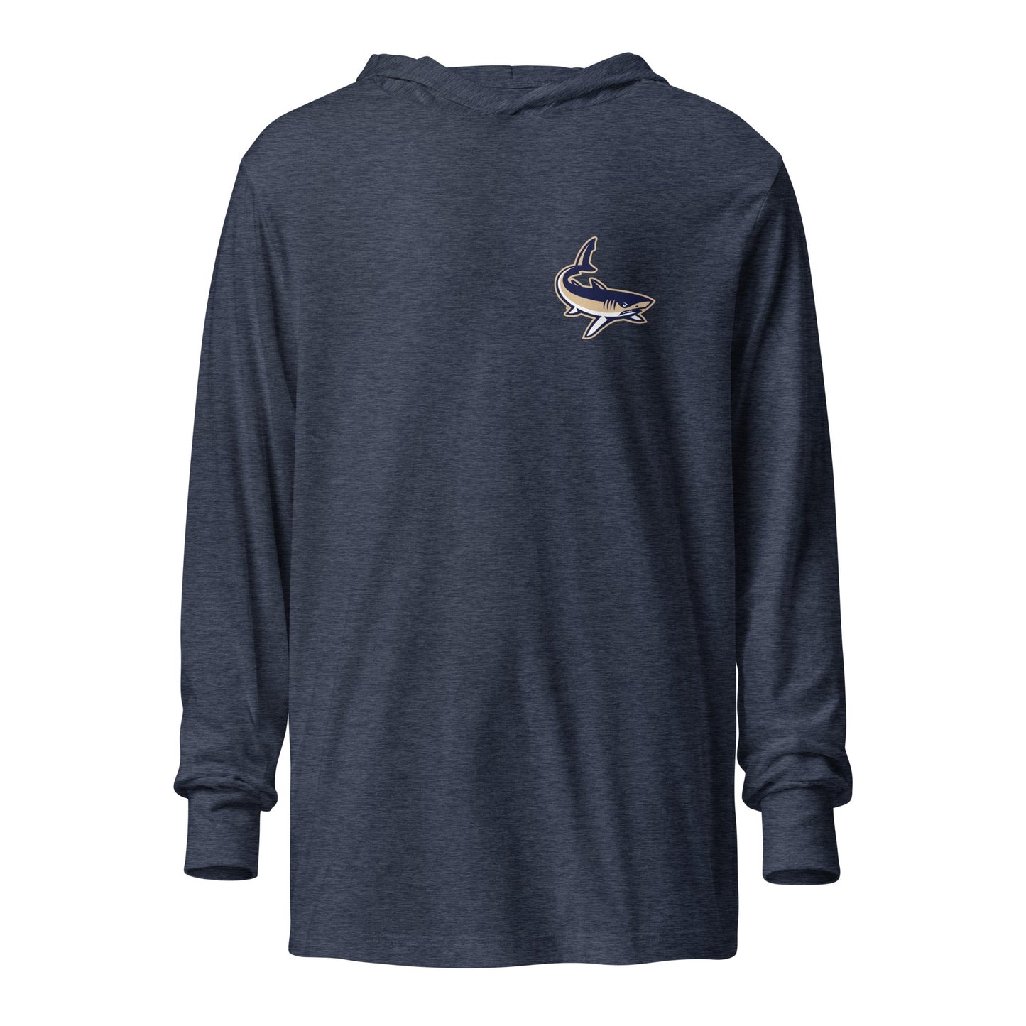 Performance | Hooded Long Sleeve T Shirt | University South Carolina Beaufort Track & Field | Shark Logo