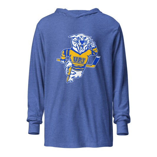 Performance | Hooded Long Sleeve T Shirt | UPJ Hockey | Mascot Logo