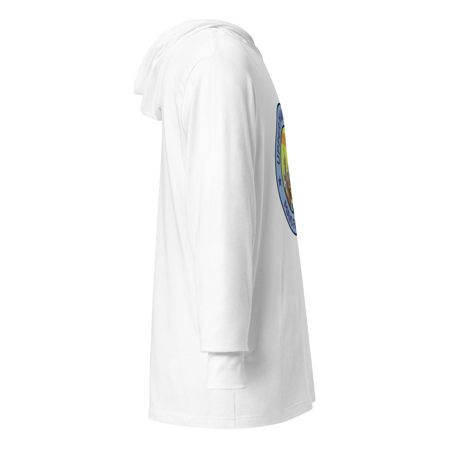 Performance | Hooded Long Sleeve T Shirt | Upper Makefield Mavs Fastpitch | Crossing Badge Logo