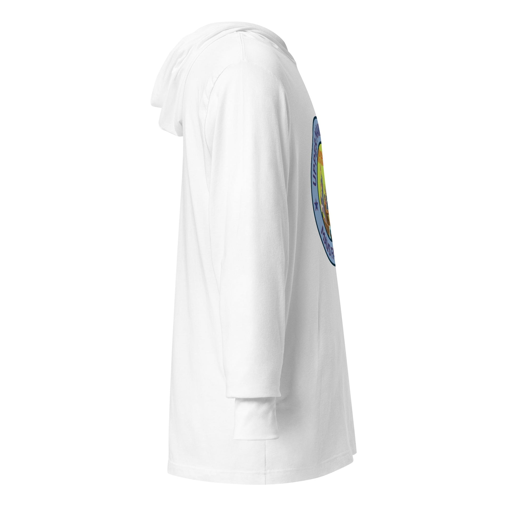 Performance | Hooded Long Sleeve T Shirt | Upper Makefield Mavs Fastpitch | Crossing Badge Logo
