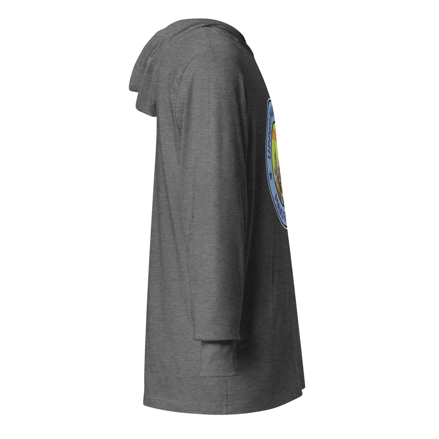 Performance | Hooded Long Sleeve T Shirt | Upper Makefield Mavs Fastpitch | Crossing Badge Logo