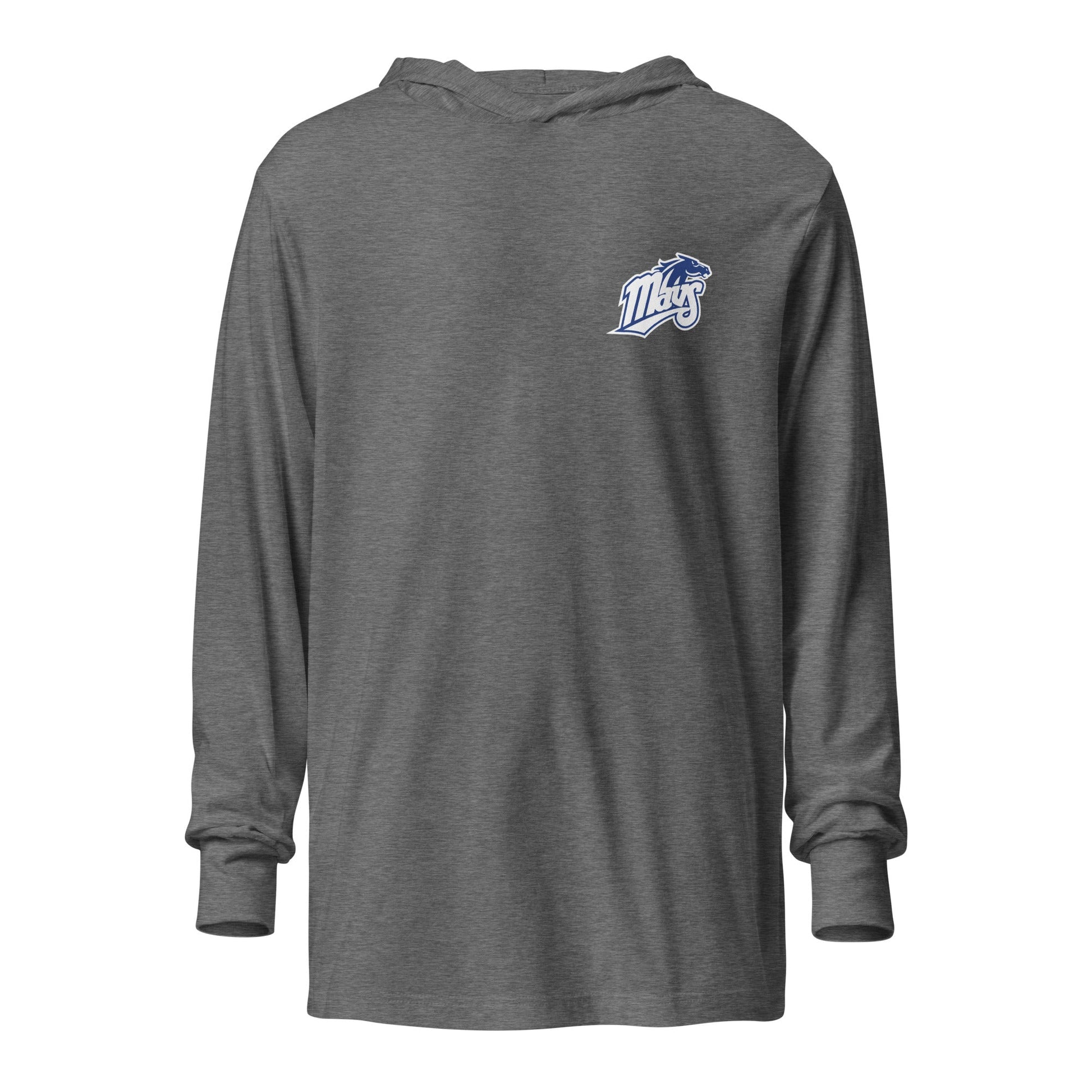 Performance | Hooded Long Sleeve T Shirt | Upper Makefield Youth Baseball & Softball League | Blue Mavs Logo