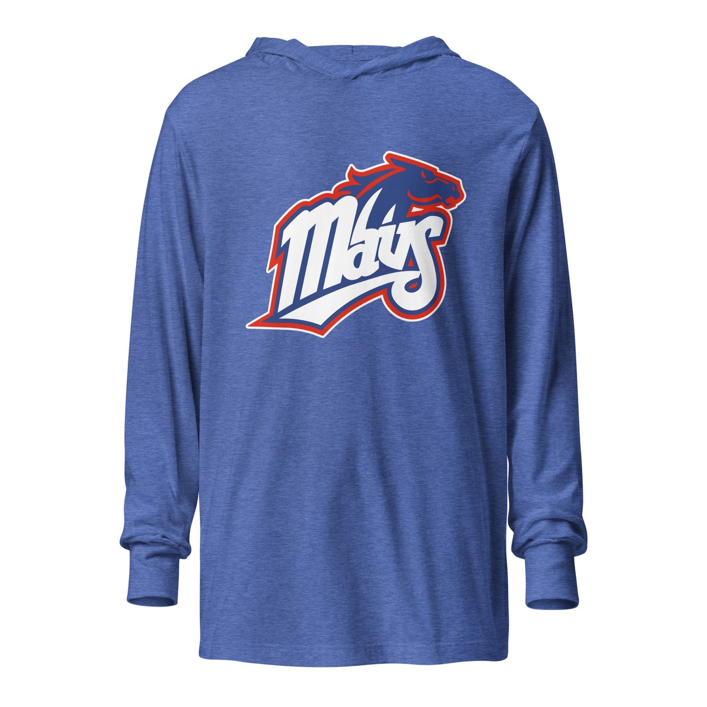 Performance | Hooded Long Sleeve T Shirt | Upper Makefield Youth Baseball & Softball League | Mavs Logo
