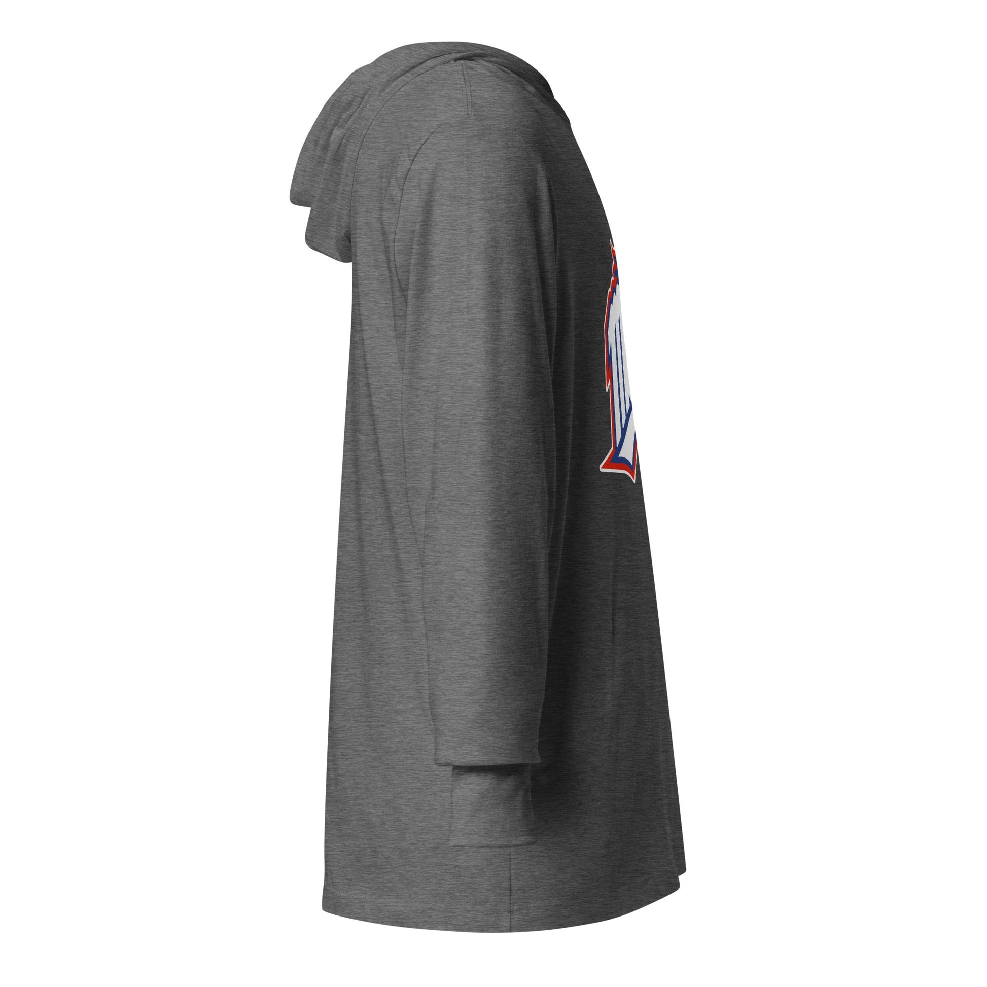 Performance | Hooded Long Sleeve T Shirt | Upper Makefield Youth Baseball & Softball League | Mavs Logo