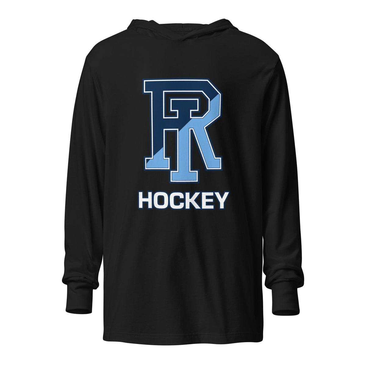 Performance | Hooded Long Sleeve T Shirt | URI Men’s Hockey | Crest Logo