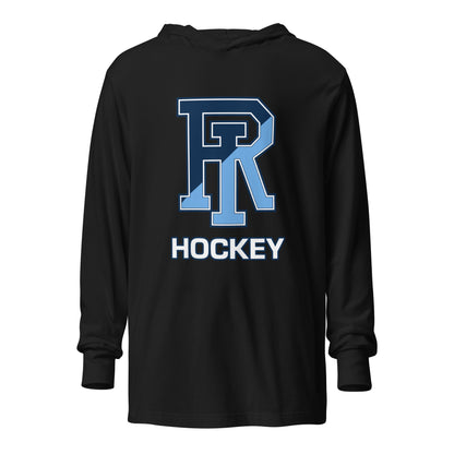 Performance | Hooded Long Sleeve T Shirt | URI Men’s Hockey | Crest Logo