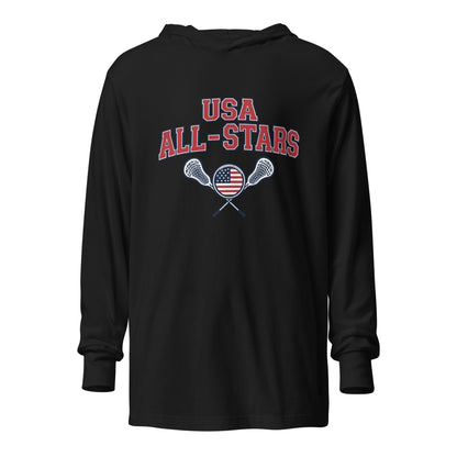 Performance | Hooded Long Sleeve T Shirt | USA ALL STARS BERLIN 2026 | Modern Script Logo