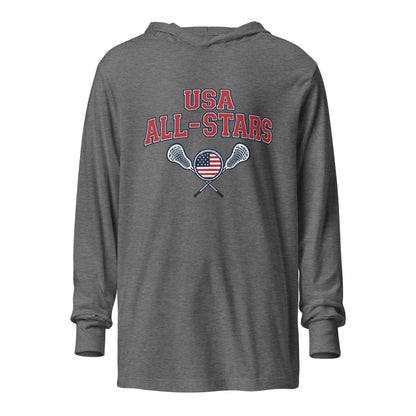 Performance | Hooded Long Sleeve T Shirt | USA ALL STARS BERLIN 2026 | Modern Script Logo