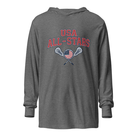 Performance | Hooded Long Sleeve T Shirt | USA ALL STARS BERLIN 2026 | Modern Script Logo