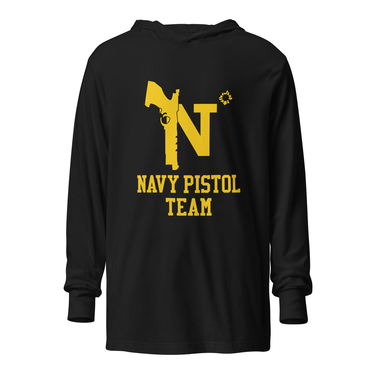 Performance | Hooded Long Sleeve T Shirt | USNA Pistol Team | Crest Logo