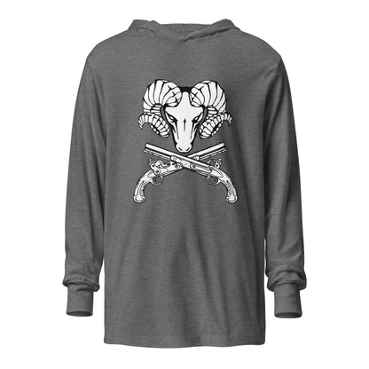 Performance | Hooded Long Sleeve T Shirt | USNA Pistol Team | Emblem Logo